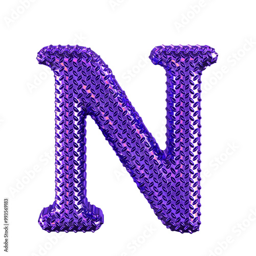 Wallpaper Mural Purple ribbed symbol. letter n Torontodigital.ca