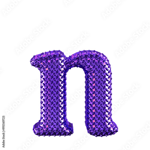 Wallpaper Mural Purple ribbed symbol. letter n Torontodigital.ca