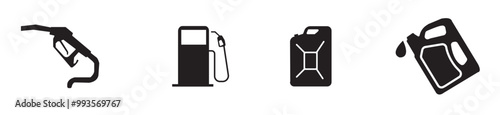 Gas icon set, Gas, oil pump icon set vector illustration