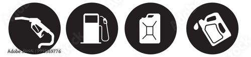 Gas icon set, Gas, oil pump icon set vector illustration