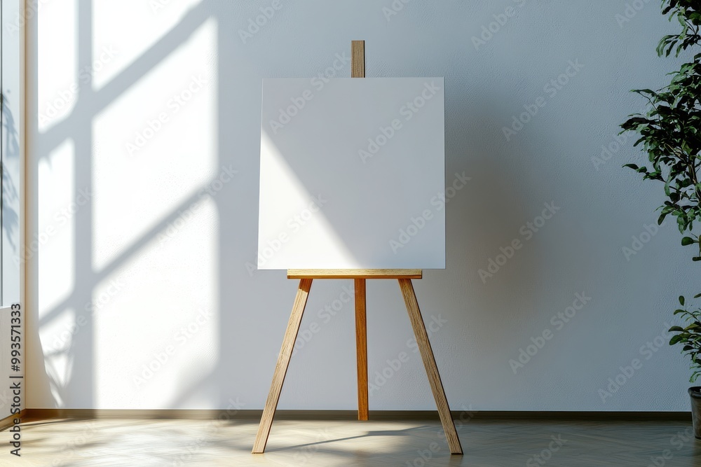 Premium Quality Easel Image for Professional Art Displays isolated on White Background Premium Quality Easel Image for Professional Art Displays isolated on White Background