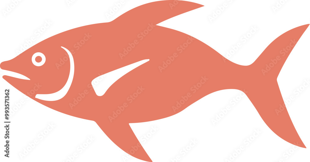 Stylized Vector Illustration of a Salmon Fish Stylized Vector Illustration of a Salmon Fish