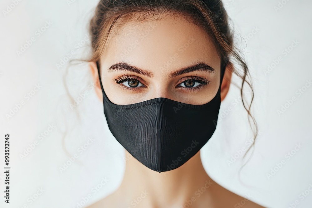 Premium Quality Face Mask Image for Health and Safety Promotion isolated on White Background