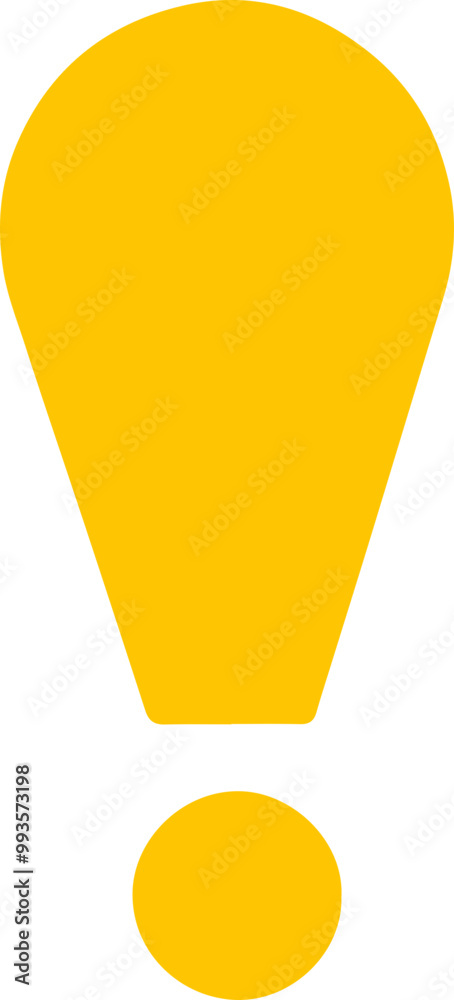 Bright Yellow Exclamation Mark Vector Illustration Bright Yellow Exclamation Mark Vector Illustration