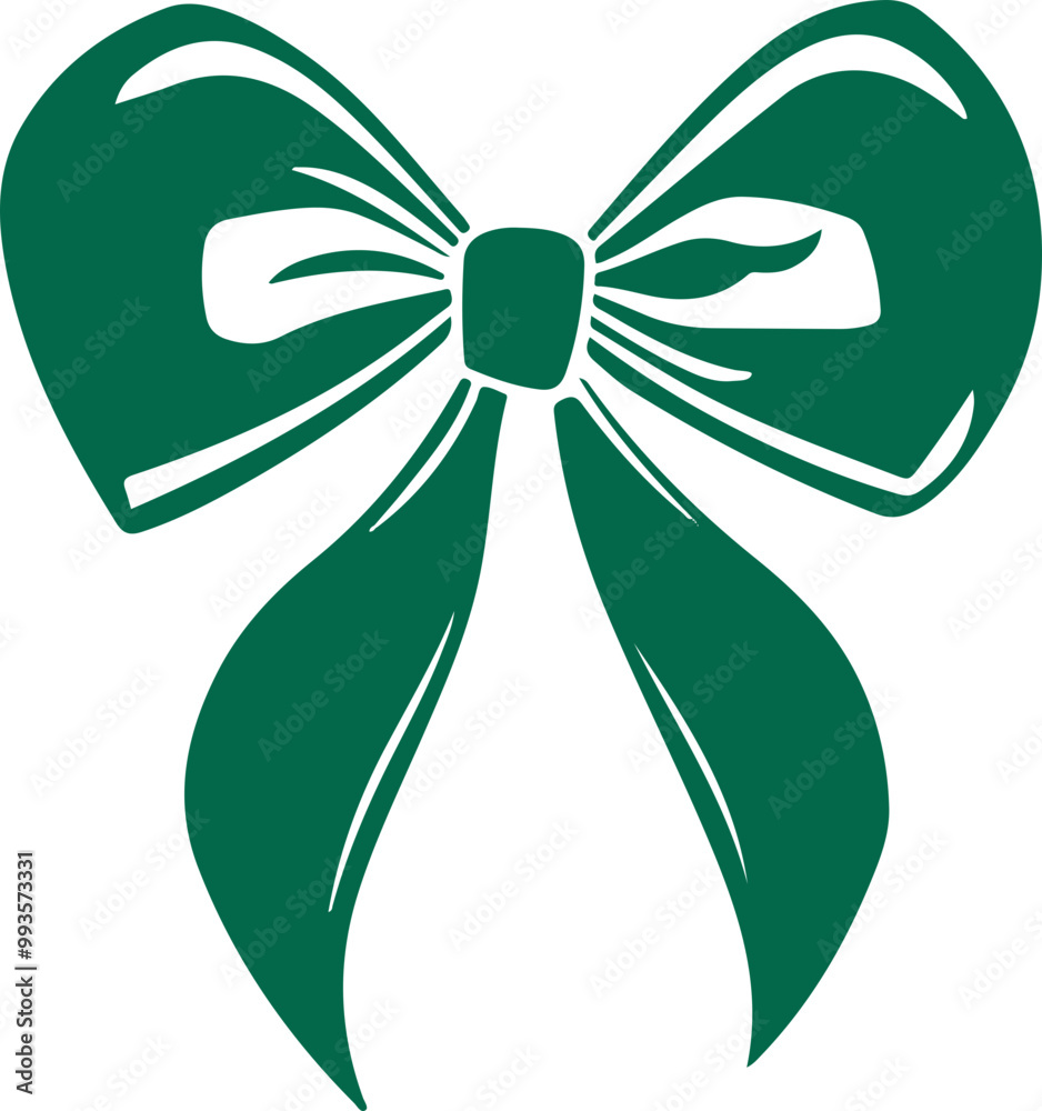 Elegant Green Bow Vector Illustration Design Elegant Green Bow Vector Illustration Design