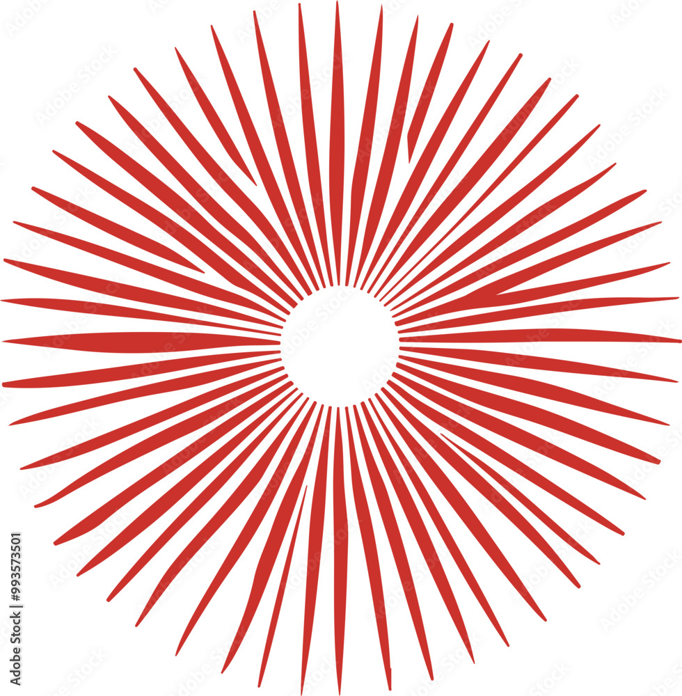 Red Radiating Starburst Vector Design Red Radiating Starburst Vector Design