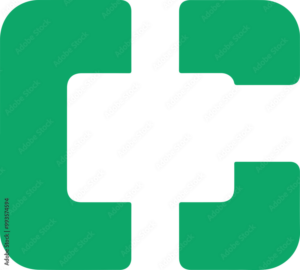 Modern Green Logo Design with Abstract Elements Modern Green Logo Design with Abstract Elements