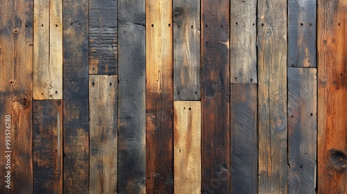 Rustic Elegance: Aged Wooden Planks with Weathered Patina in Minimalist Setting