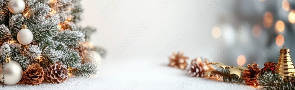 Enchanting Christmas Scene Background with Bokeh Lights. Perfect for Christmas cards, newsletters and Christmas offer Enchanting Christmas Scene Background with Bokeh Lights. Perfect for Christmas cards, newsletters and Christmas offer