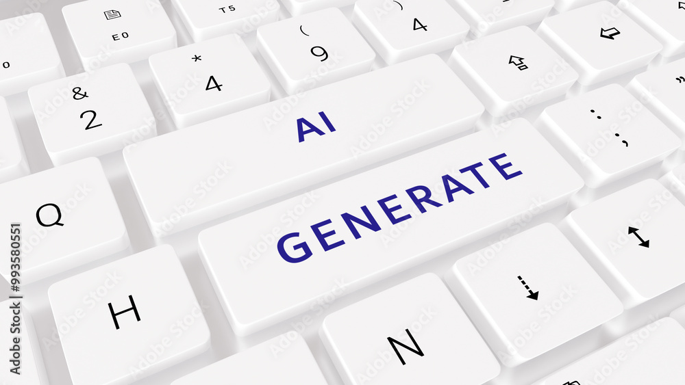 generate AI Closeup of computer keyboard generate AI Closeup of computer keyboard