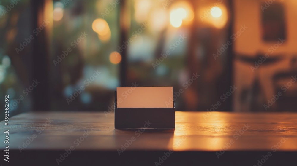 An empty scene featuring a blurred background with soft-focus spooky business cards and a blank business card holder, creating an ideal product mockup space, An empty scene featuring a blurred background with soft-focus spooky business cards and a blank business card holder, creating an ideal product mockup space,