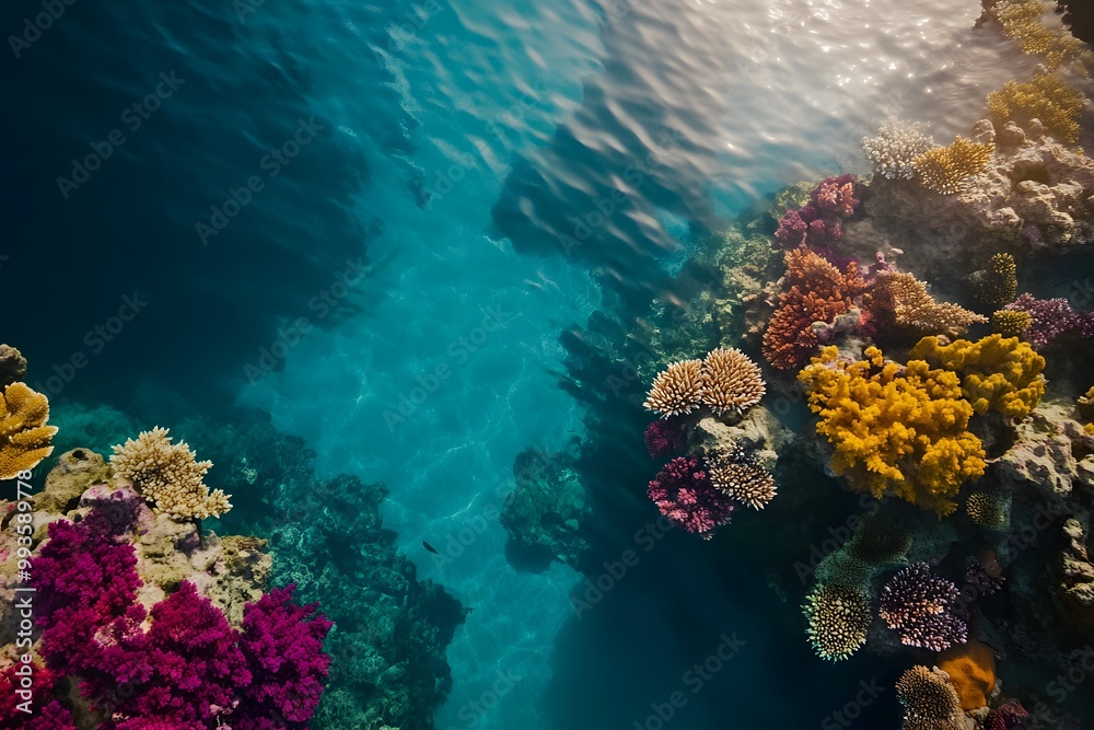 Fototapeta premium Vibrant Coral Reef in the Ocean