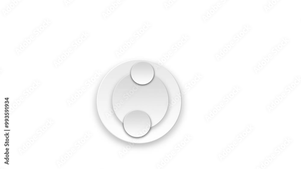 Abstract motion graphics of gray circles in white background. Floating circles animation Abstract motion graphics of gray circles in white background. Floating circles animation