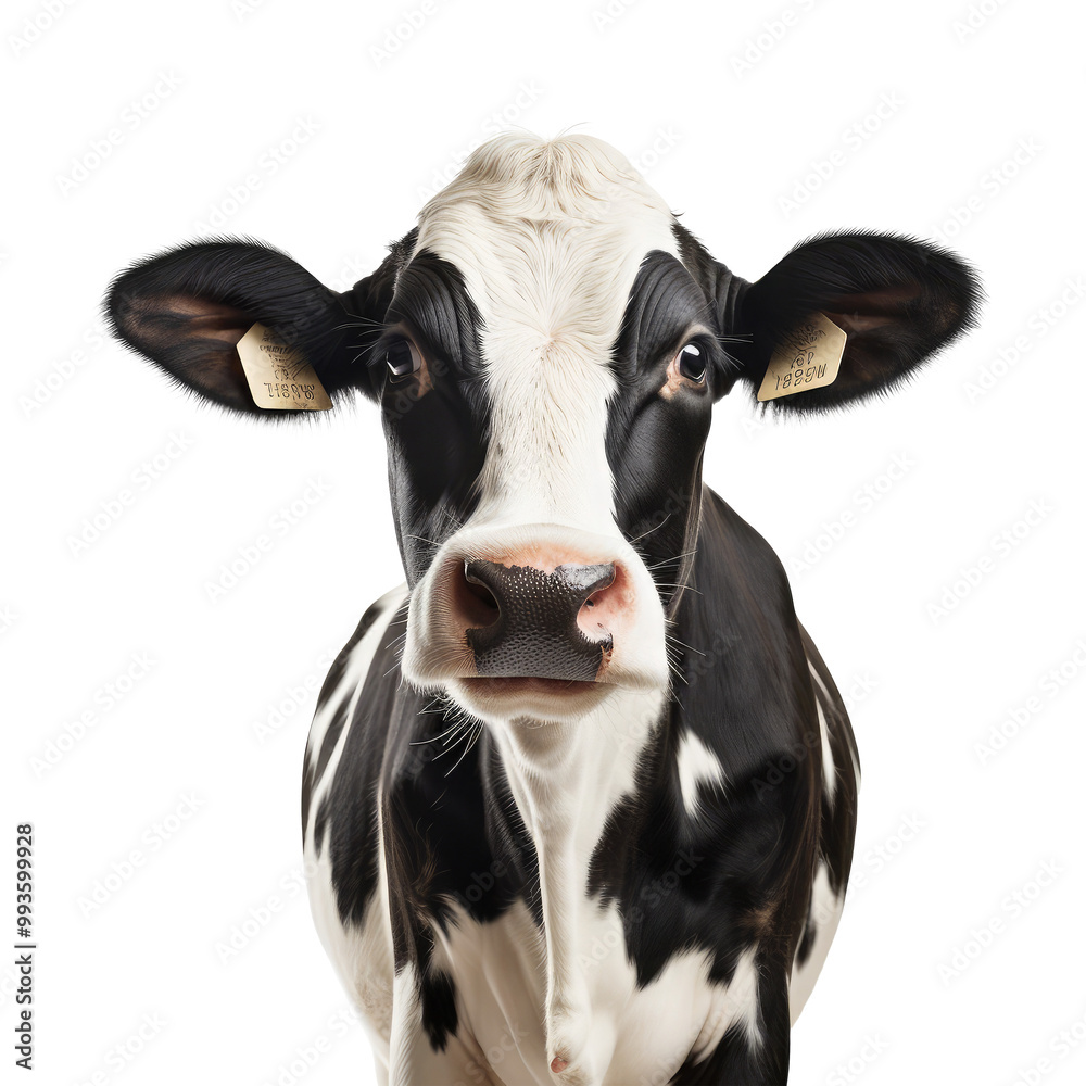 cow looking isolated on white cow looking isolated on white
