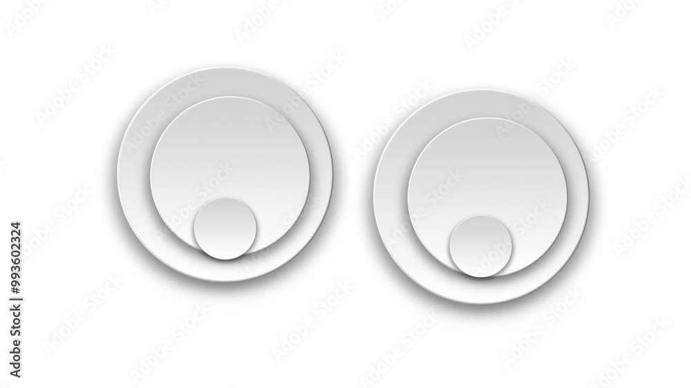 Abstract motion graphics of gray circles in white background. Floating circles animation Abstract motion graphics of gray circles in white background. Floating circles animation