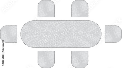 Wedding seating plan element. Conference banquet  seminar classroom interior, conference hall and seminar room interior design. Vector top view of arrangement of banquet furniture seats illustration