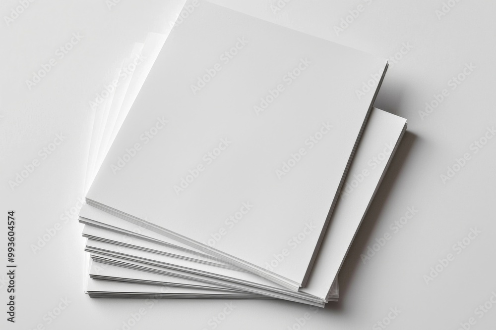 Blank A4 Stacked Paper Mockup isolated created with Generative AI Blank A4 Stacked Paper Mockup isolated created with Generative AI