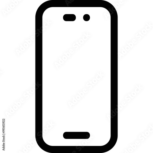 Simple vector icon frameless smartphone