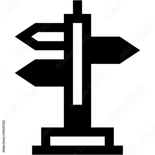 Vector Icon direction, road sign, architecture and city, sign, direction sign