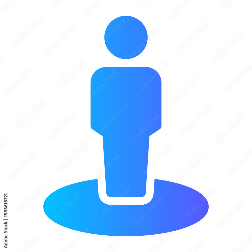 standing person gradient icon standing person gradient icon