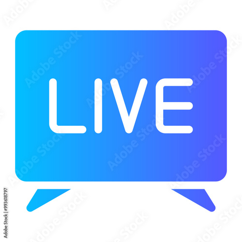 television gradient icon