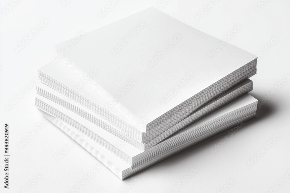 Blank A4 Stacked Paper Mockup isolated created with Generative AI Blank A4 Stacked Paper Mockup isolated created with Generative AI