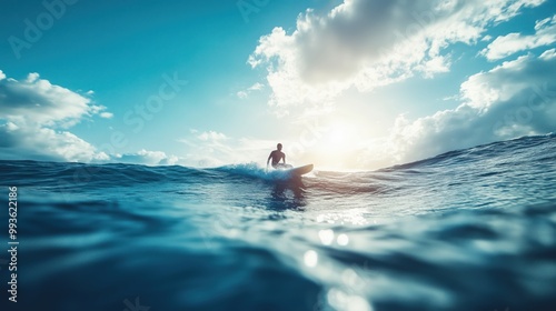 Smiling bald african american senior man shielding eyes and carrying surfboard at beach against sky. Copy space, water sports, recreation, retirement, unaltered, vacation, enjoyment, nature, sunset.