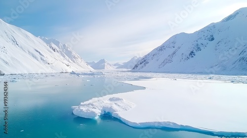 Wallpaper Mural Impact of Climate Change on Arctic Glaciers - Urgent Call for Environmental Preservation Amidst Recurring Global Movement Torontodigital.ca
