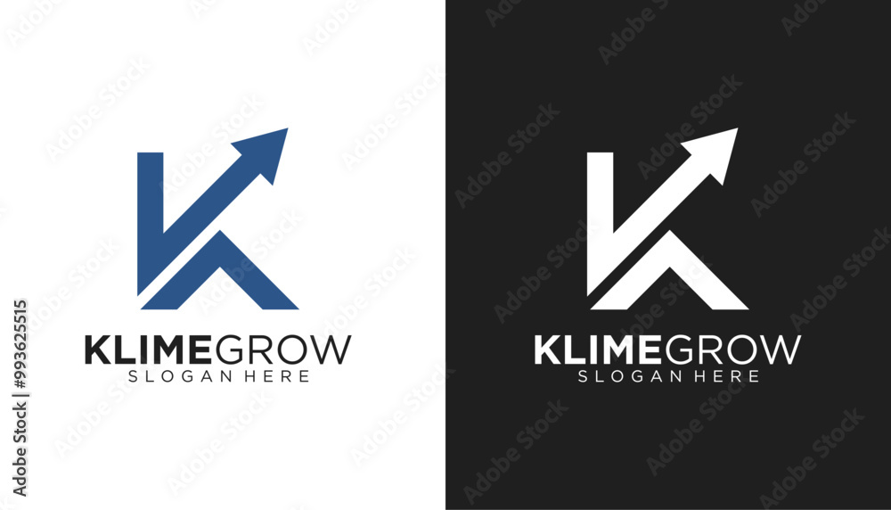 Modern growth logo design . Abstract arrow shapes logo design in initial letter K graphic vector illustration. Symbol, icon, creative template element Modern growth logo design . Abstract arrow shapes logo design in initial letter K graphic vector illustration. Symbol, icon, creative template element