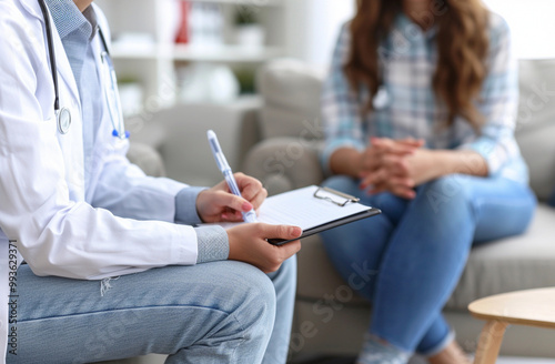 Mental health therapy involves psychologist counseling to help anxiety patients, providing guidance and support to improve mental well-being and recovery.