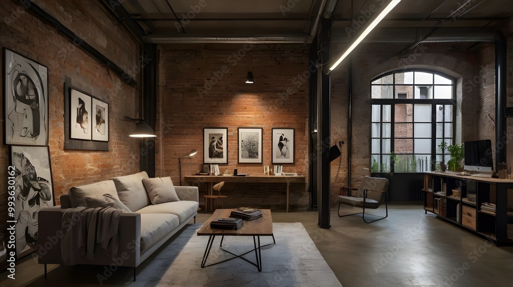 Fototapeta premium interior of a contemporary loft