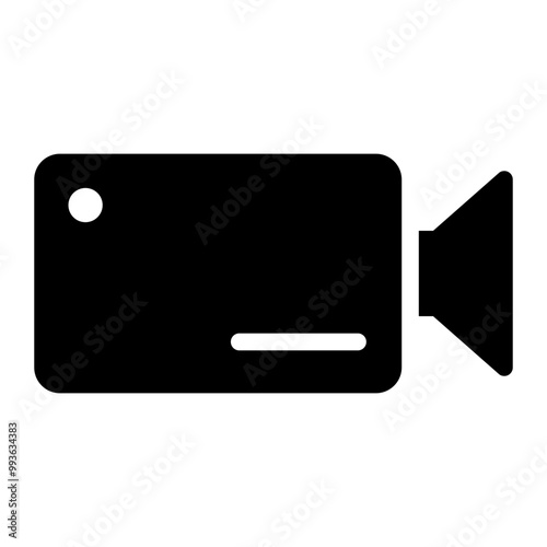 video camera glyph icon