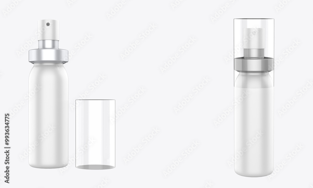 Spray Bottle Mockup Isolated On White Background. 3d illustration Spray Bottle Mockup Isolated On White Background. 3d illustration