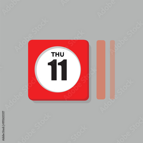 calender icon, 11 thursday icon