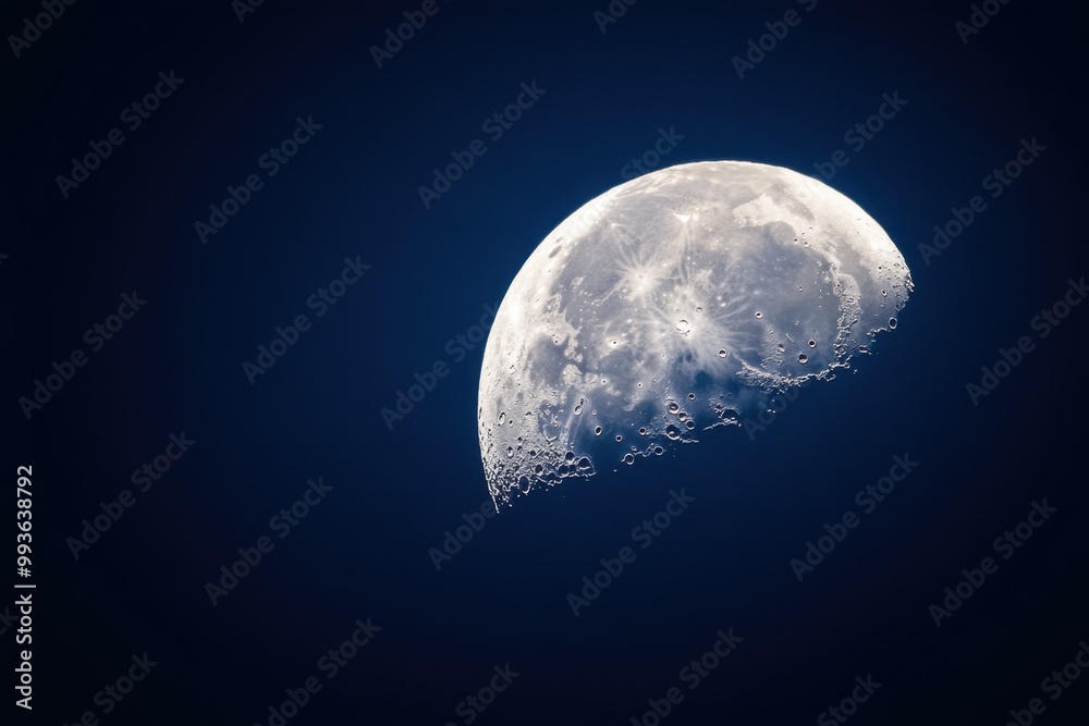 An elegant glowing moon captured amidst a clear night sky illuminating the atmosphere An elegant glowing moon captured amidst a clear night sky illuminating the atmosphere