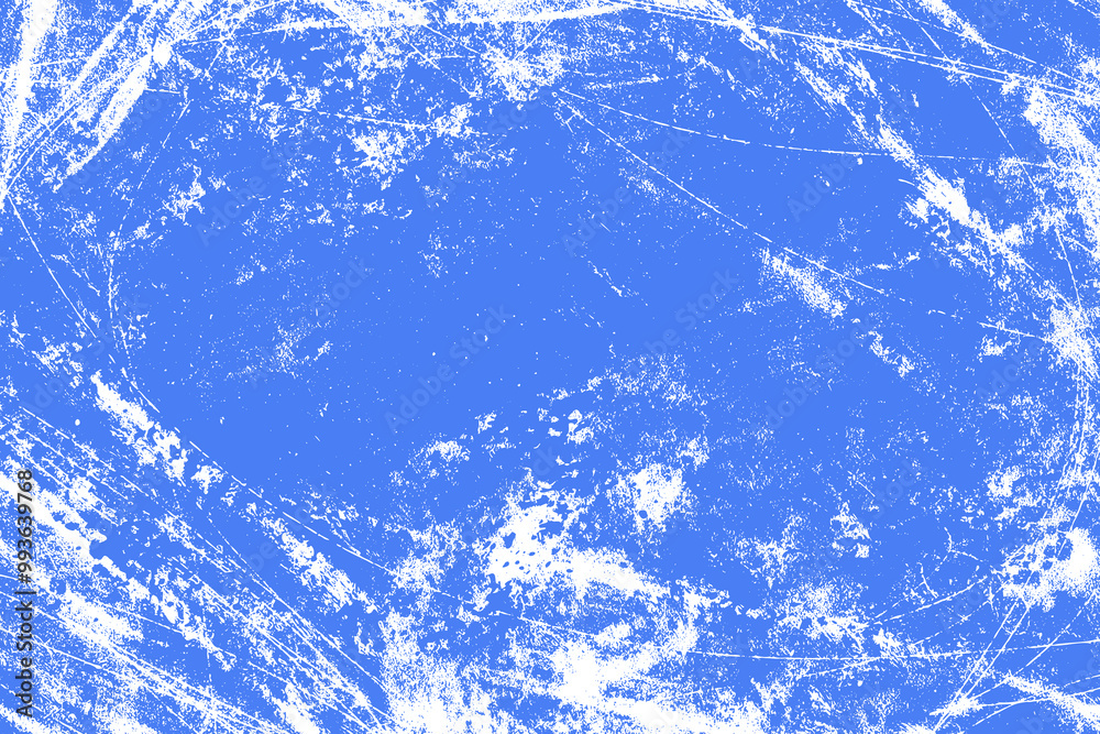 Blue winter ice skating grunge texture. Abstract cold-season background with a torn, icy surface. Abstract background. Old grungy texture