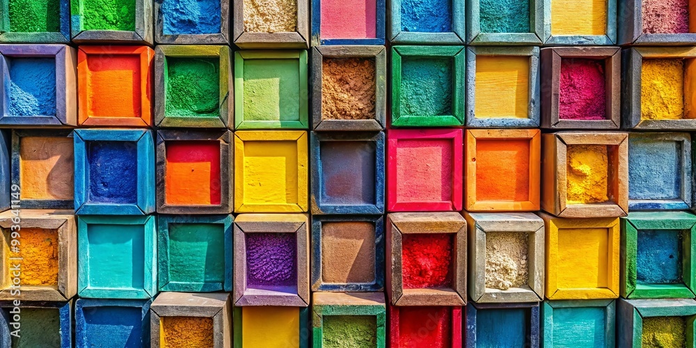 Vibrant Cinder Block Paint Colors Displayed in a Creative Arrangement for Home Decor Inspiration Vibrant Cinder Block Paint Colors Displayed in a Creative Arrangement for Home Decor Inspiration