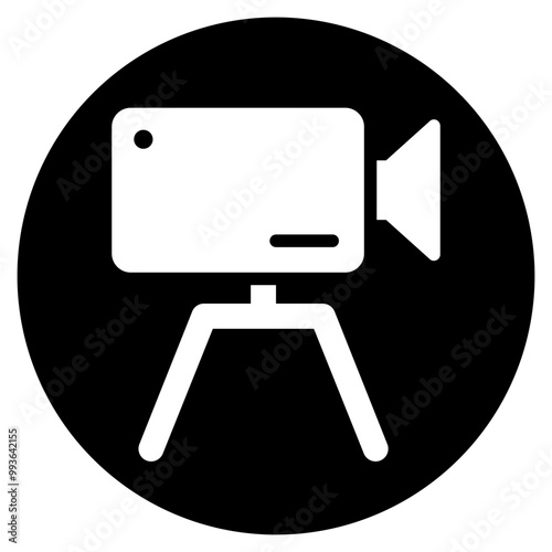 video camera glyph icon