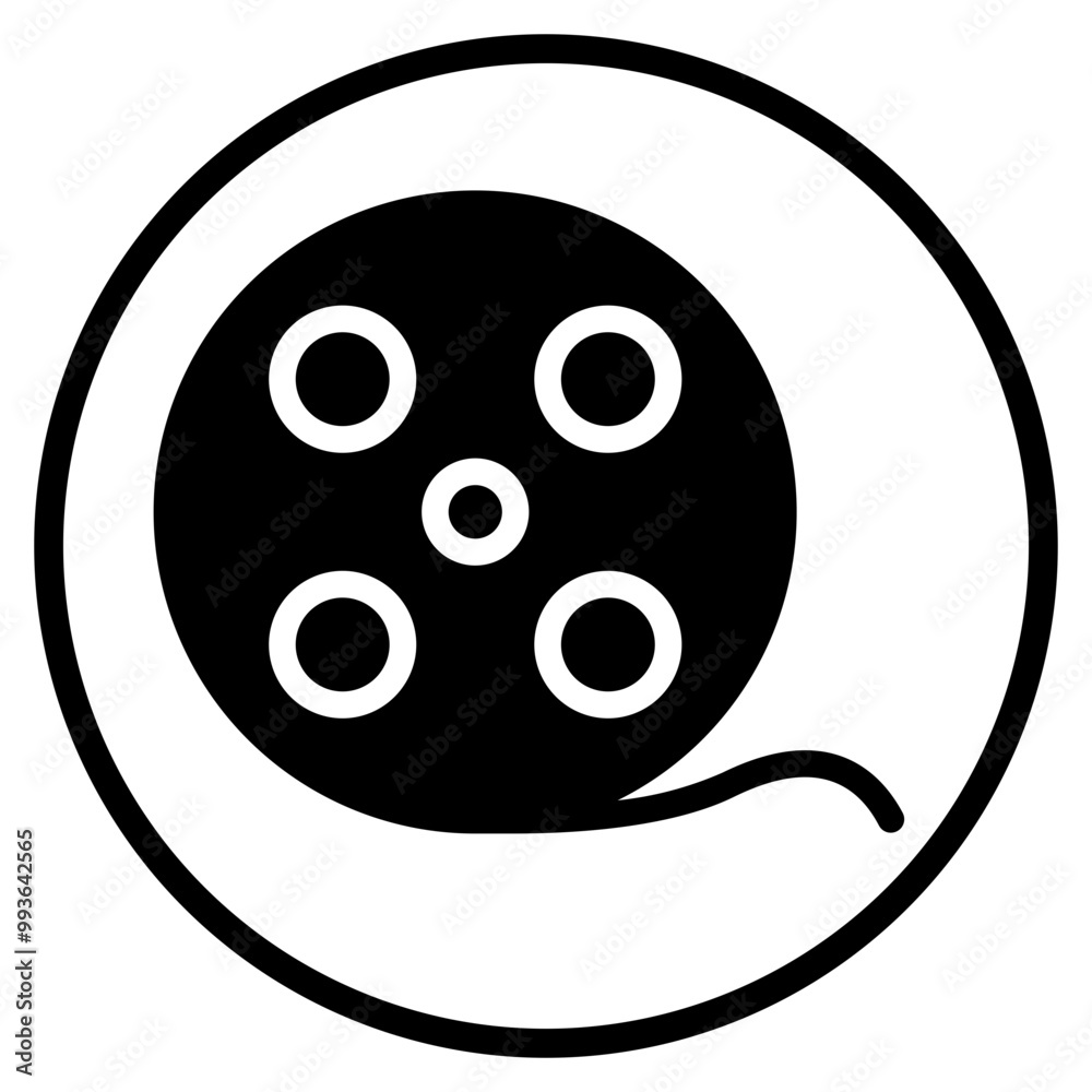 film reel glyph icon film reel glyph icon