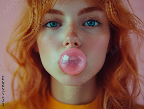 Style in bubble gum girl