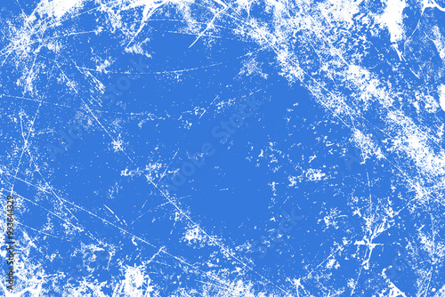 Blue winter ice skating grunge texture. Abstract cold-season background with a torn, icy surface. Abstract background. Old grungy texture