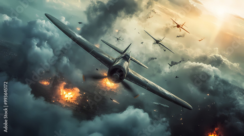 Generative AI, WWII Dogfight in the Skies