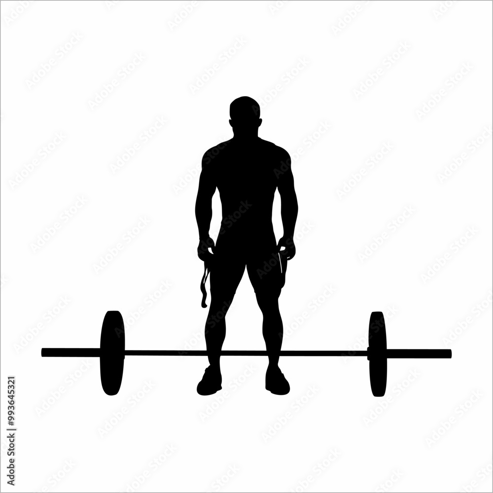 Silhouette of a man lifting weights Silhouette of a man lifting weights