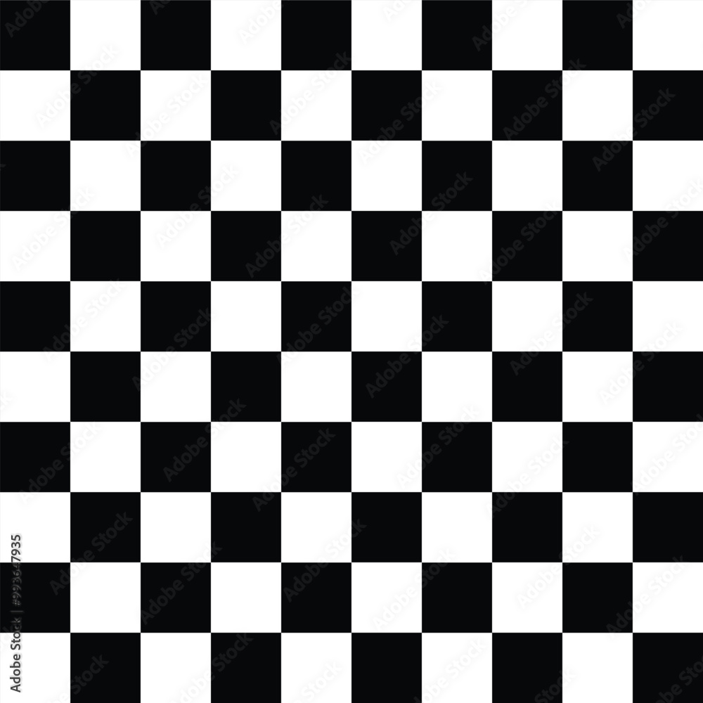 Fototapeta premium Black and white checkered seamless geometric pattern. Suitable for use as wallpaper, book covers, etc.