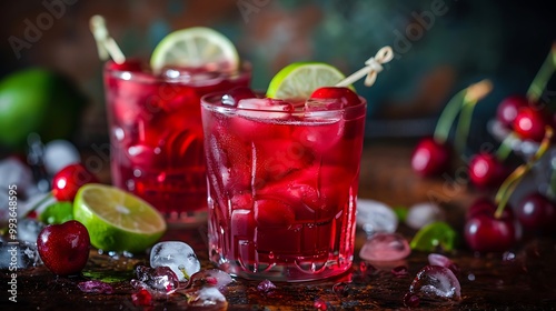 Lime infused cherry juice