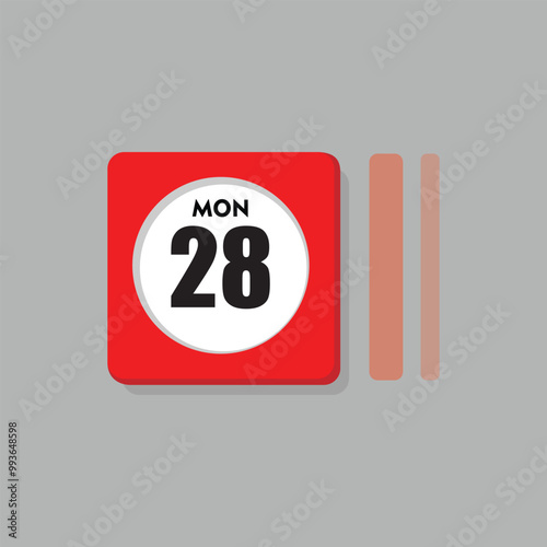 calender icon, 28 monday icon