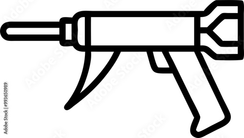 caulking gun, icon outline