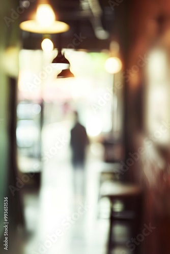 Blurred coffee shop interior with customers stock photo Cafes, Hospitality, Defocused