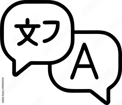 language learning, icon outline