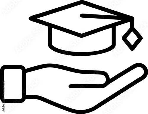 scolarship, icon outline